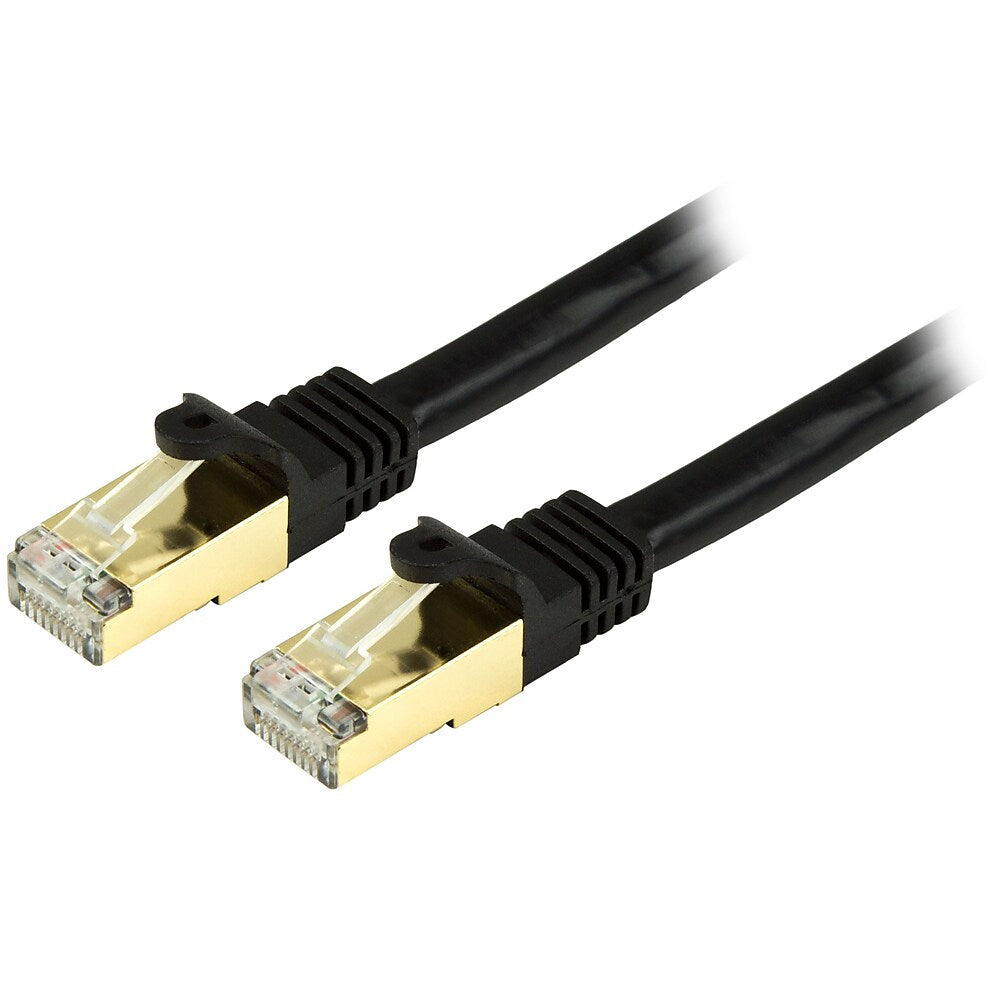 StarTech Cat6a Ethernet Shielded Patch Cable 6ft Black