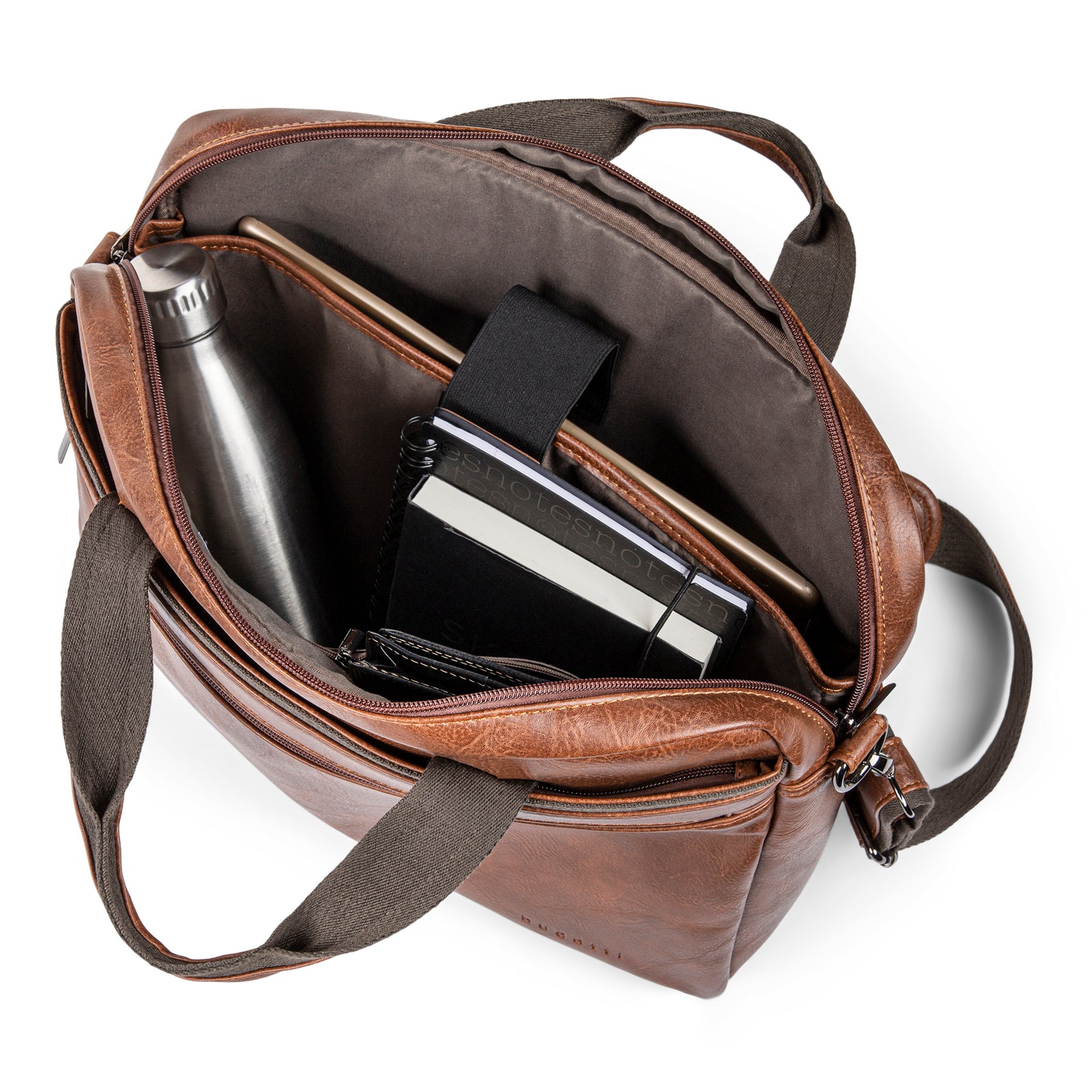 Bugatti Valentino Collection Briefcase EXB532 Cognac