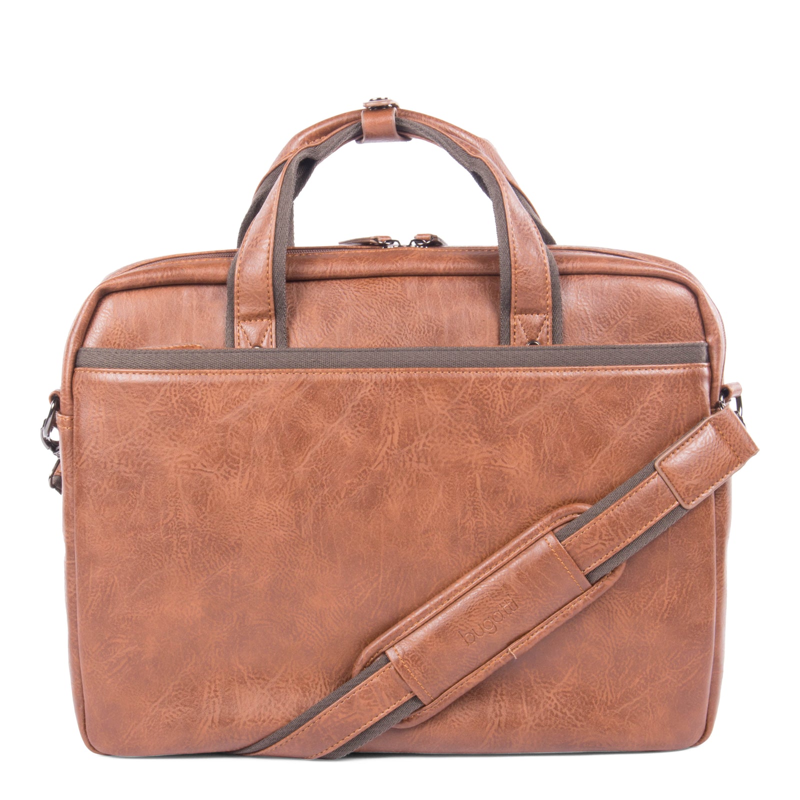 Bugatti Valentino Collection Briefcase EXB532 Cognac