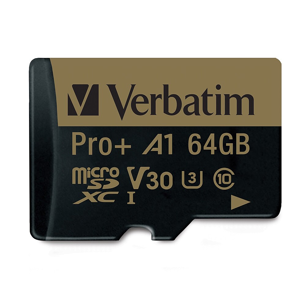 Verbatim Pro Plus 64GB MicroSDXC UHS-I Memory Card
