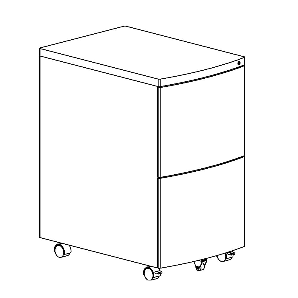 Heartwood 100-MMPFF Metal Mobile File-File Pedestal Titanium