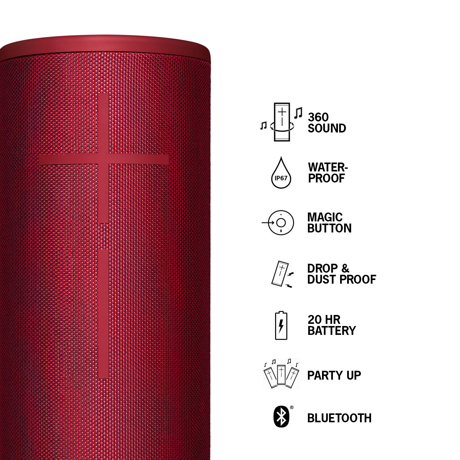 Ultimate Ears BOOM 3 Portable Bluetooth Speaker Sunset Red