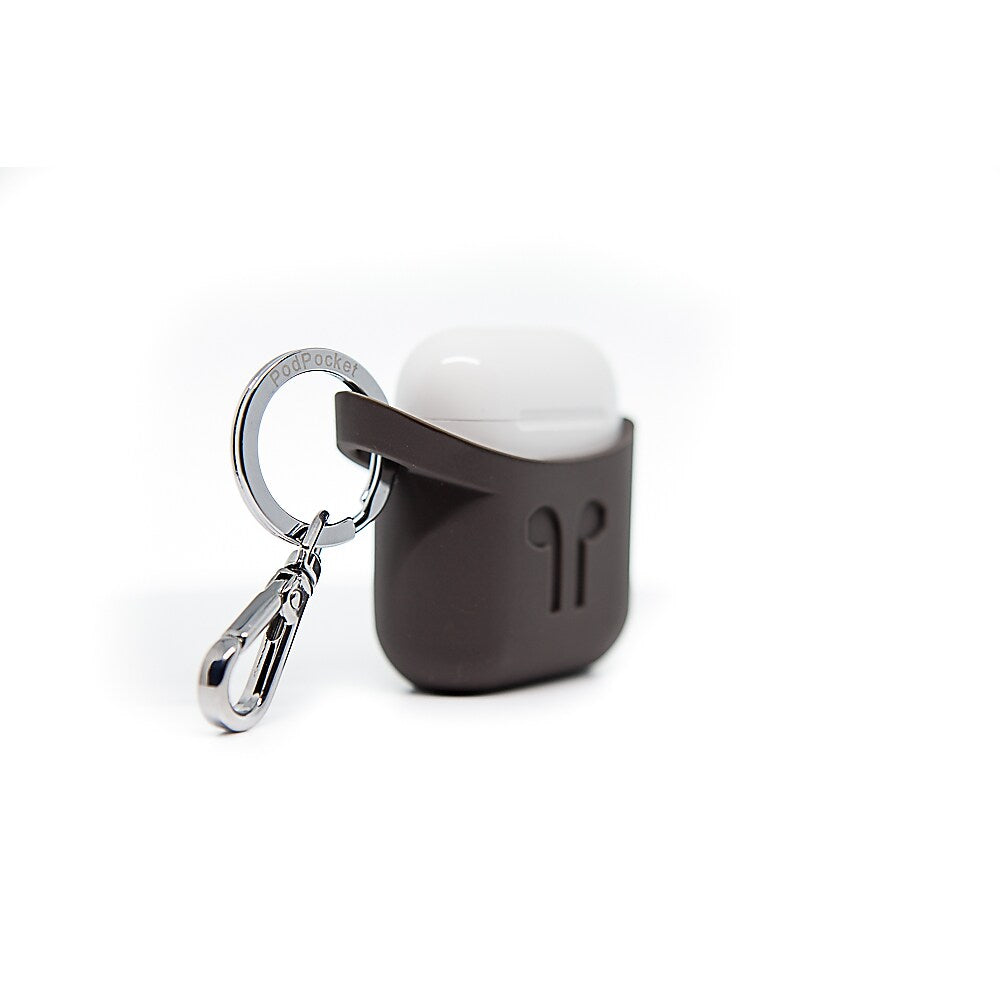 PodPocket Scoop Cocoa Grey AirPods Case