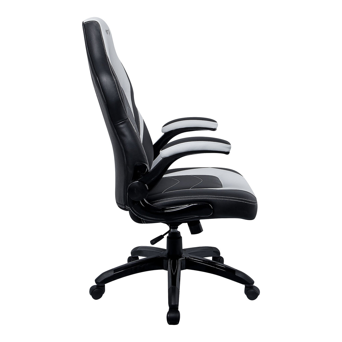 Emerge Vortex Bonded Leather Gaming Chair Black and White
