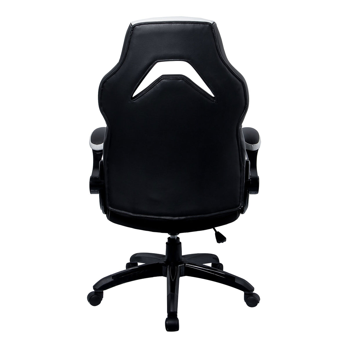 Emerge Vortex Bonded Leather Gaming Chair Black and White