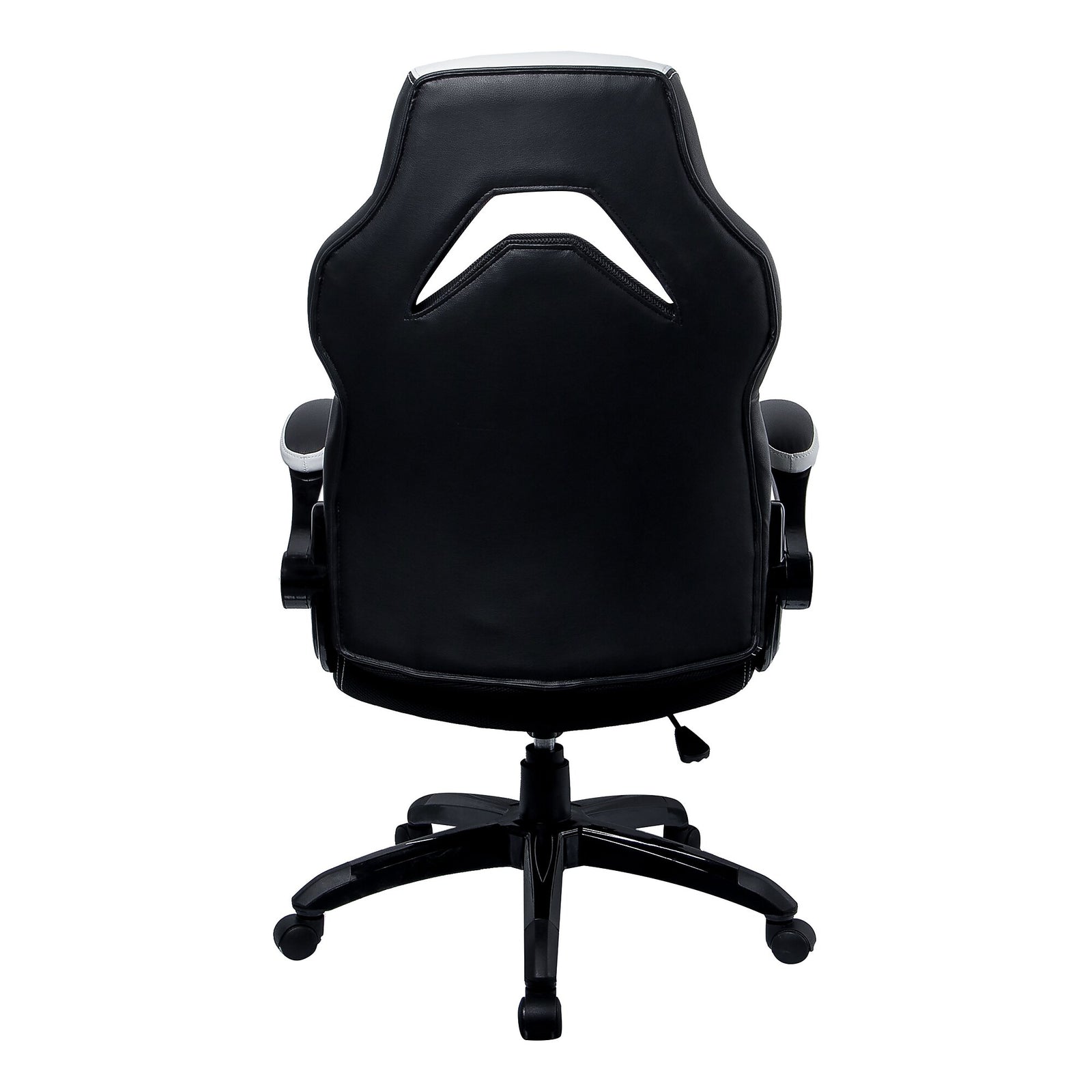 Emerge Vortex Bonded Leather Gaming Chair Black and White