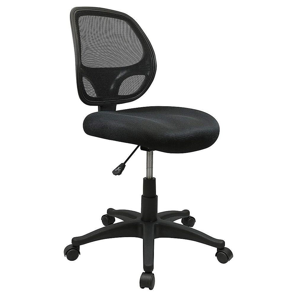 Nicer Furniture Mid-Back Black Mesh Computer Chair without Arms