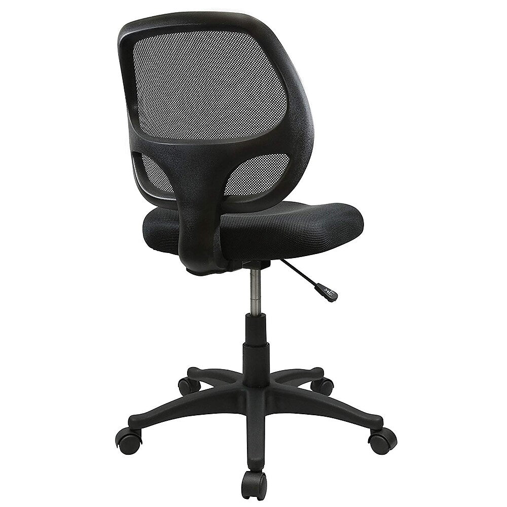 Nicer Furniture Mid-Back Black Mesh Computer Chair without Arms