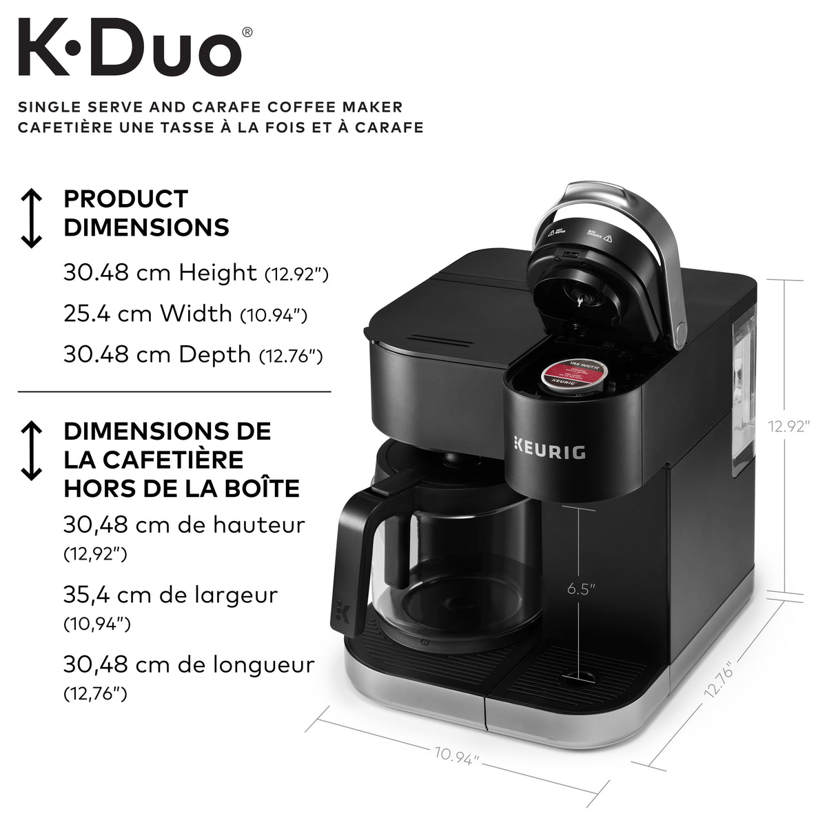 Keurig K-Duo Single Serve K-Cup Pod And Carafe Coffee Maker