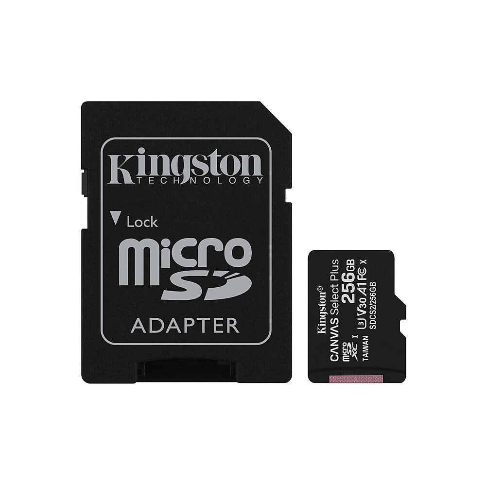 Kingston Canvas Select Plus 256GB MicroSD Card with SD Adapter