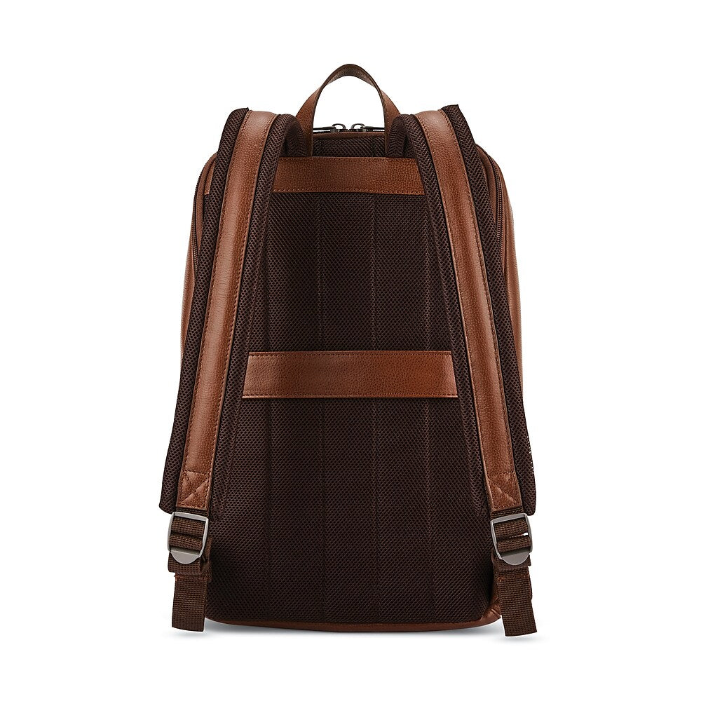 Samsonite Classic Leather Backpack 15.6" Cognac