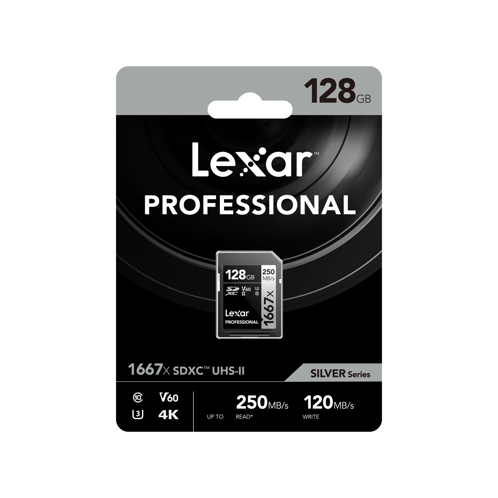 Lexar LSD128CBNA1667 128GB UHS-II Pro SDHC Memory Card