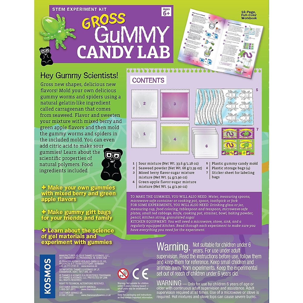 Thames and Kosmos Gross Gummy Candy Lab STEM Experiment Kit