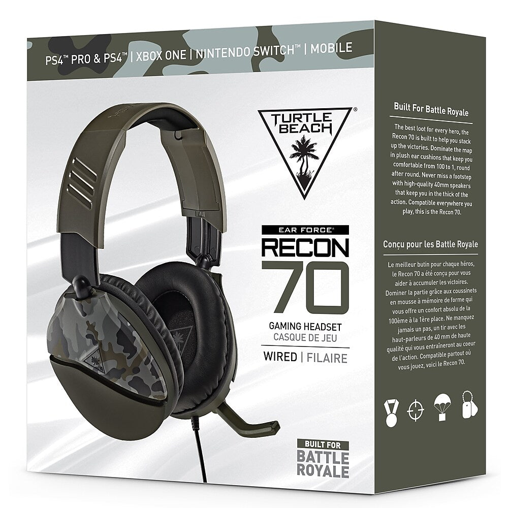 Earforce Recon 70P Headset for PS4 and Xbox One Green Camo