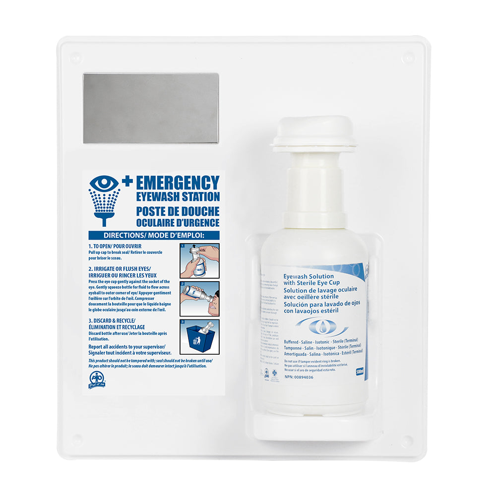 PIO Single Eyewash Station with Sterile Eye Cup 500mL