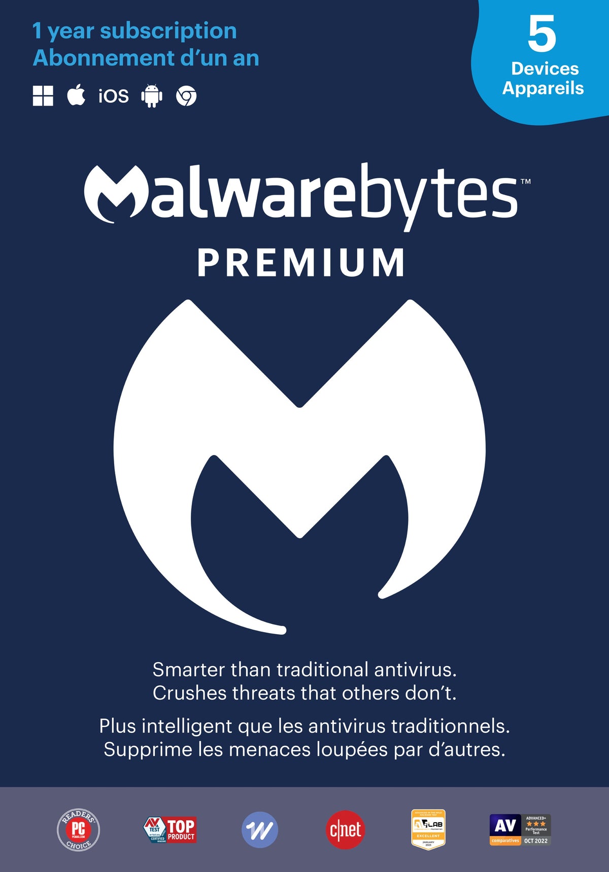 Malwarebytes Premium Anti Malware for 5 Devices 1 Year