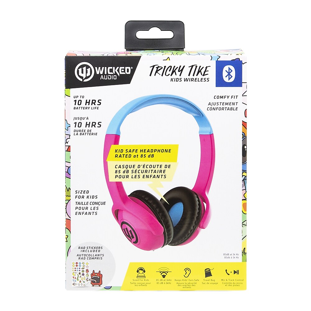 Wicked Audio Tricky Tike WIBT451 Kids Headphone Candy Pink