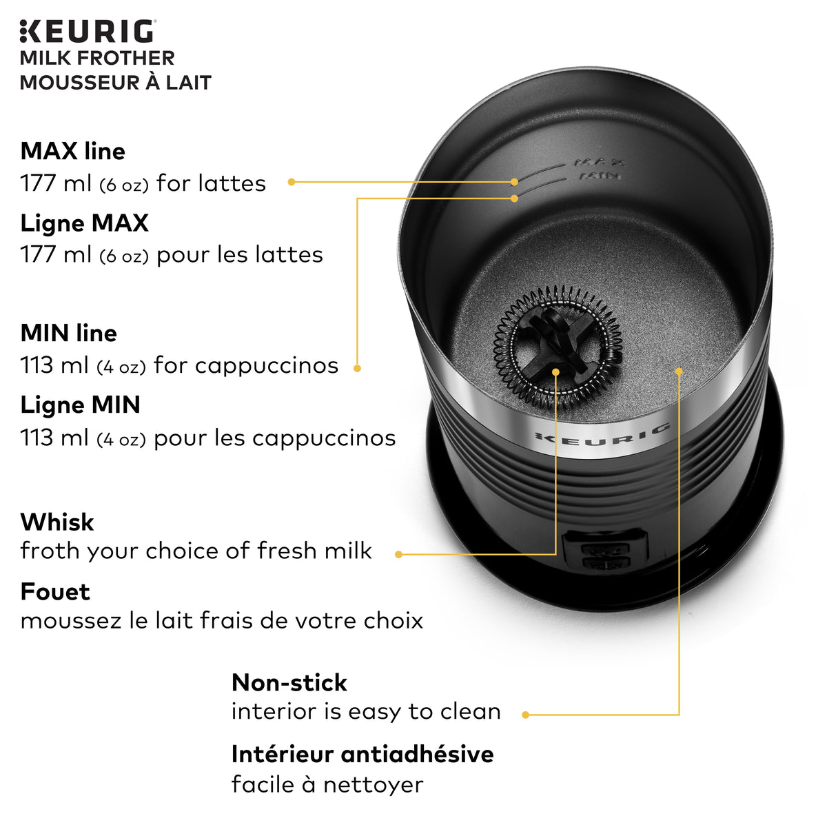 Keurig Milk Frother For Lattes And Cappuccinos