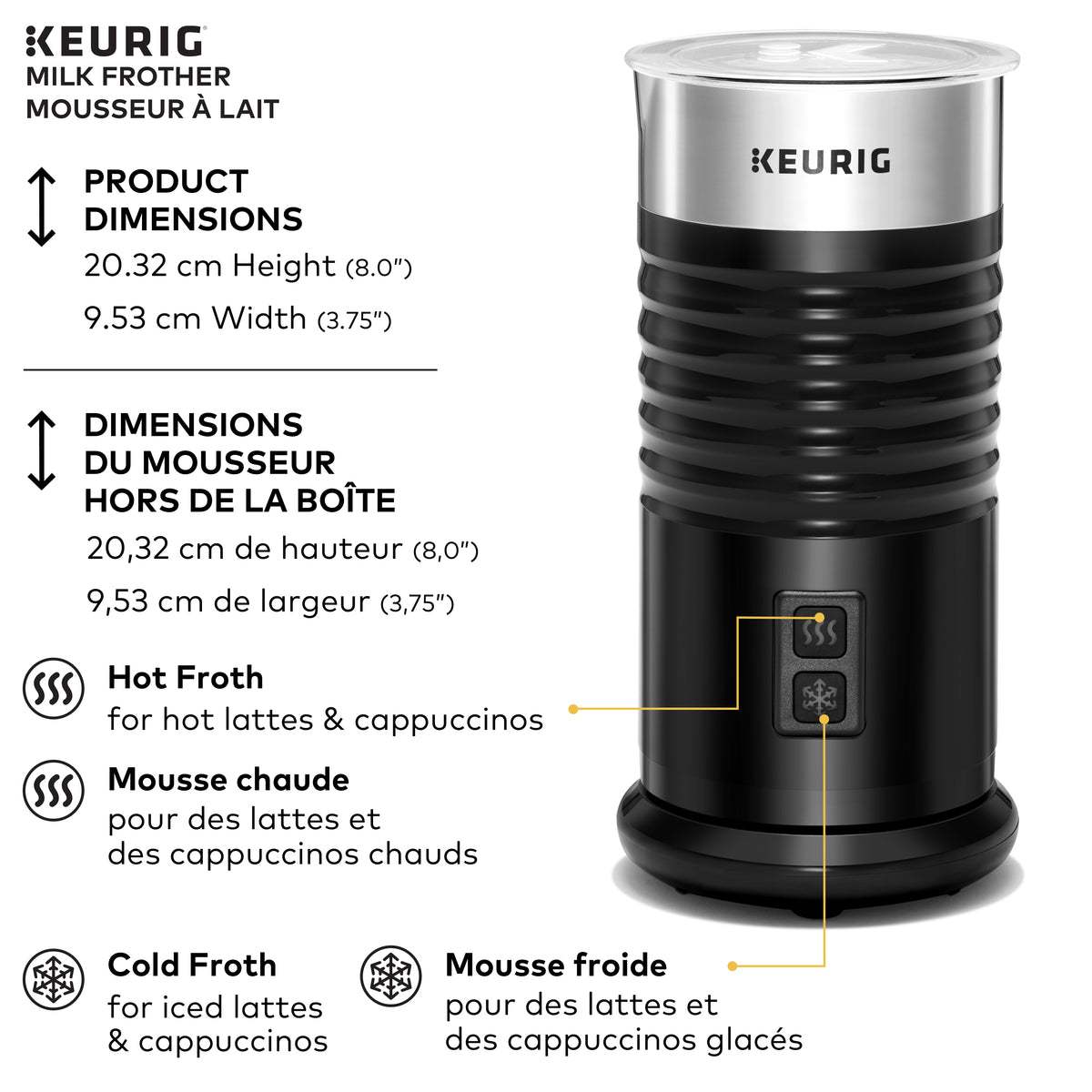 Keurig Milk Frother For Lattes And Cappuccinos