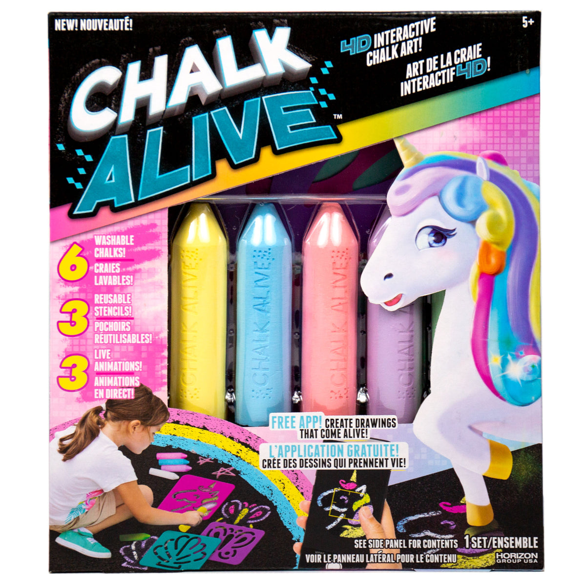 Chalk Alive Unicorn and Friends