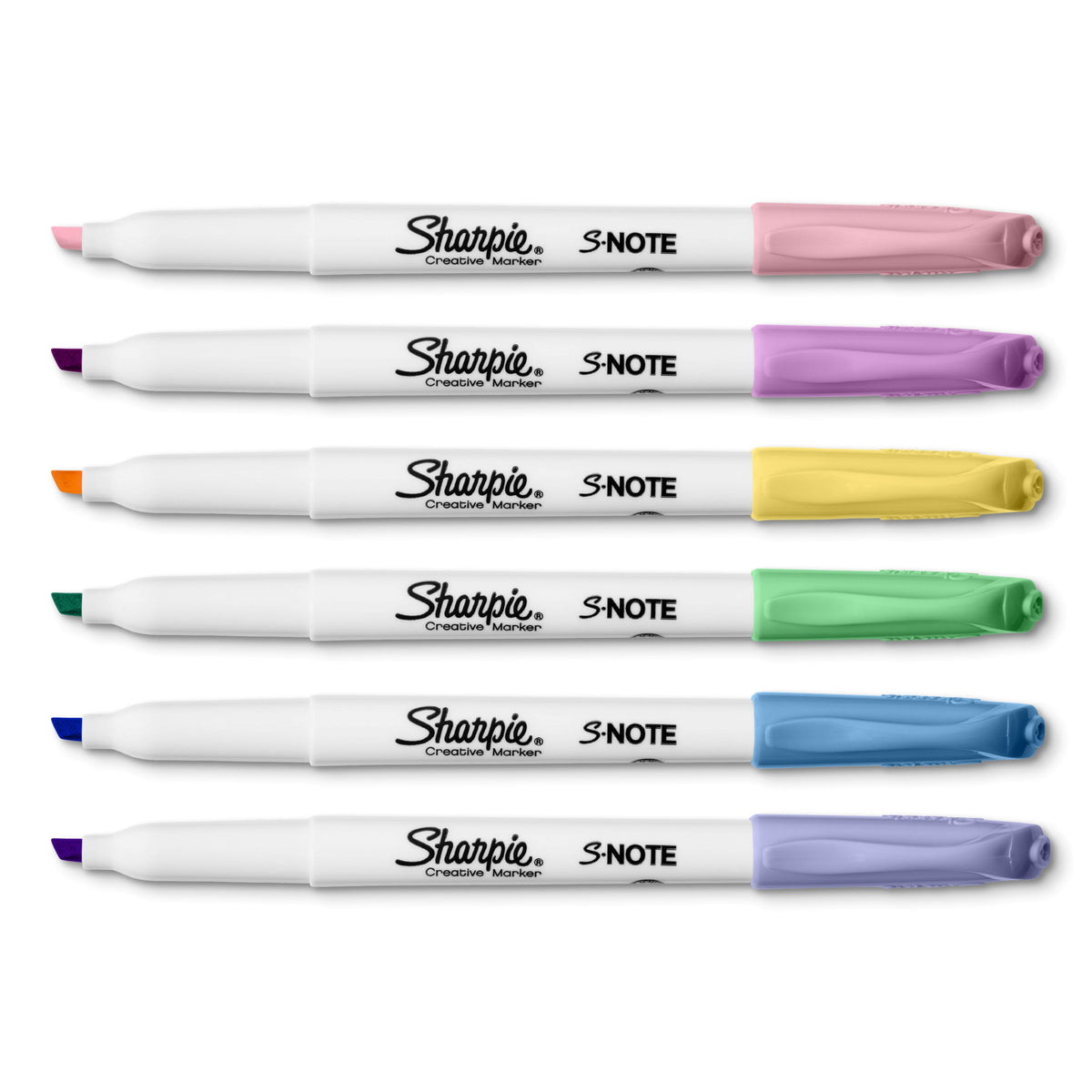 Sharpie S-Note Chisel Tip Creative Markers Assorted Colours 6 Pack