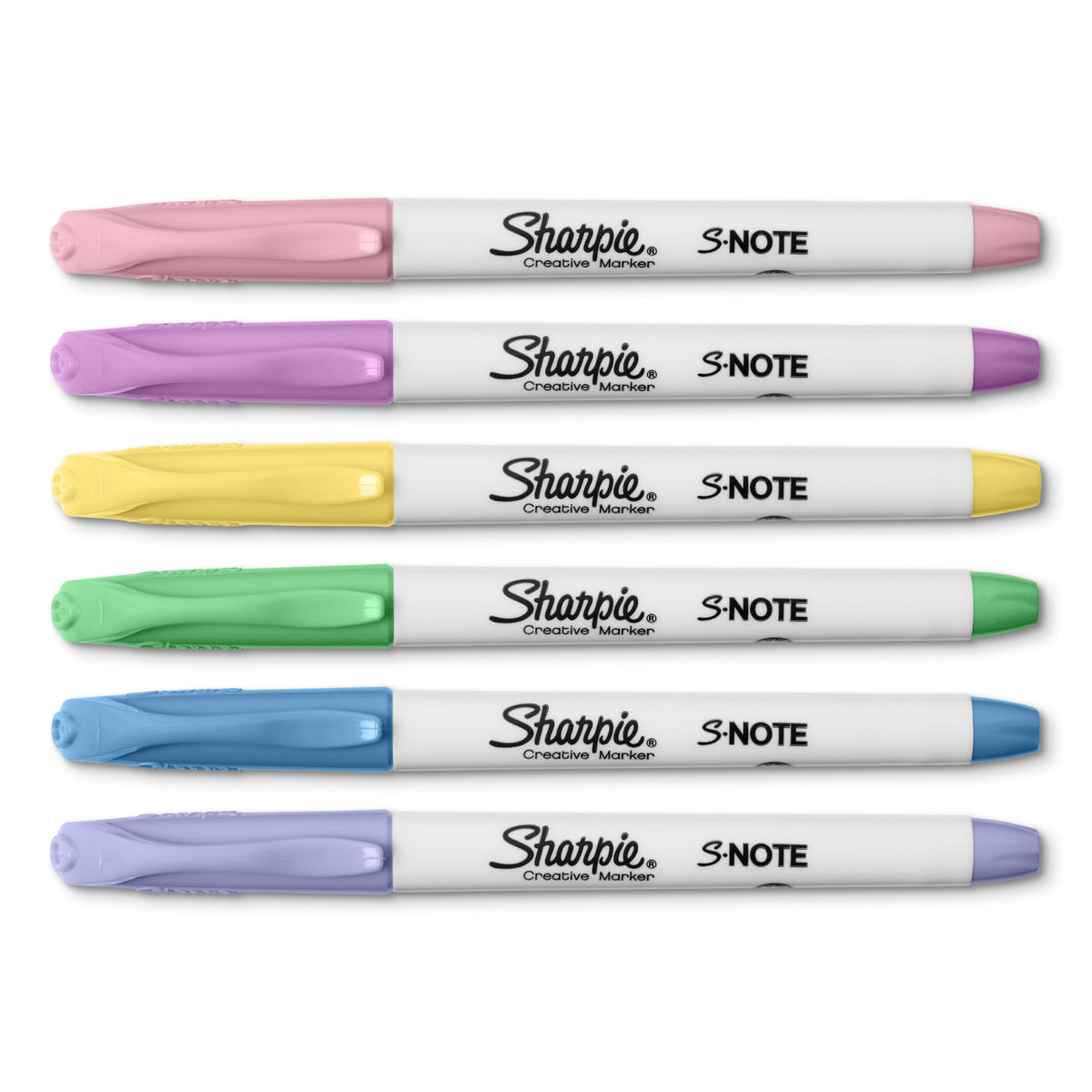 Sharpie S-Note Chisel Tip Creative Markers Assorted Colours 6 Pack
