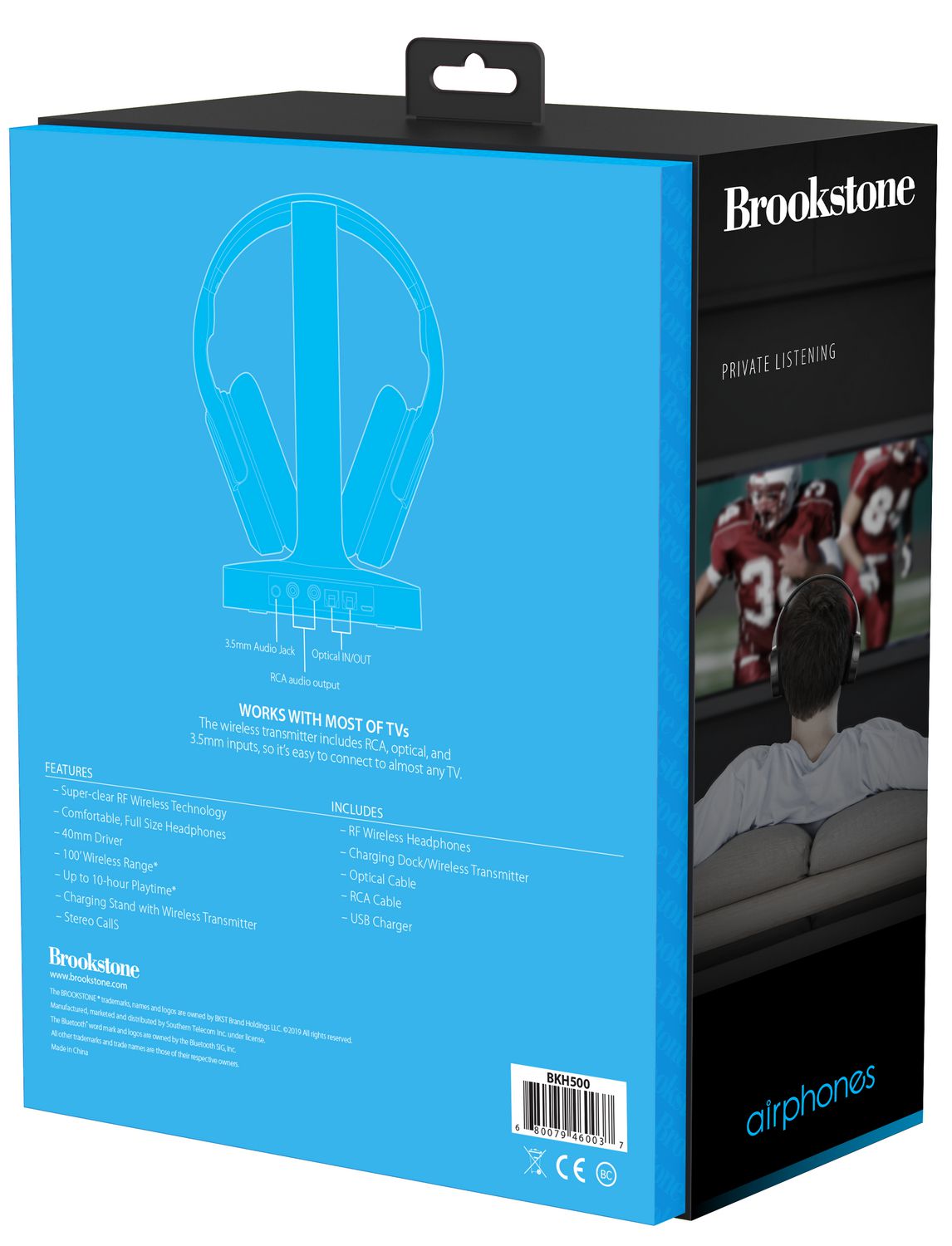 Brookstone BKH500 Headphones Black