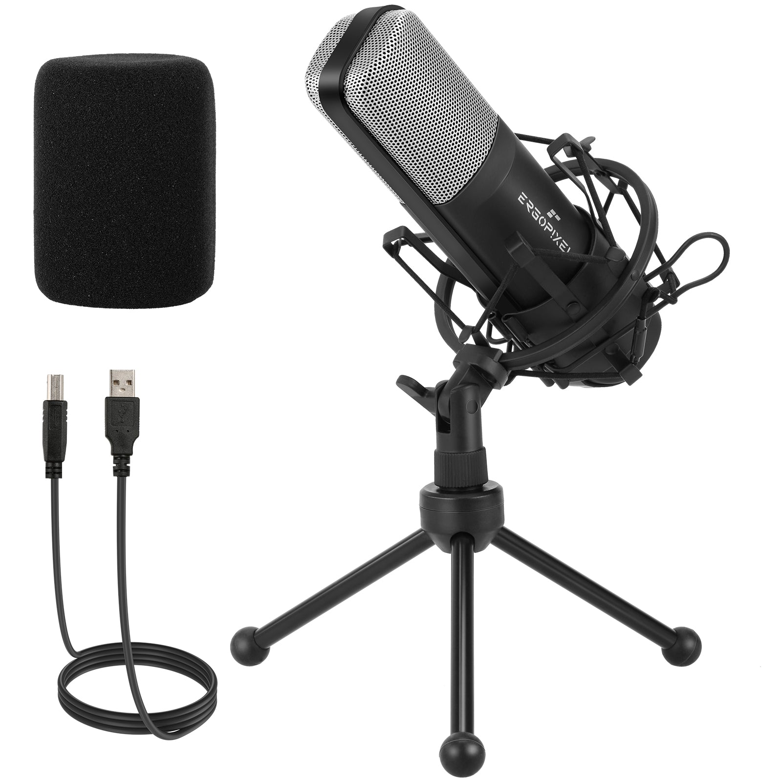 Ergopixel Studio Microphone with Tripod Black
