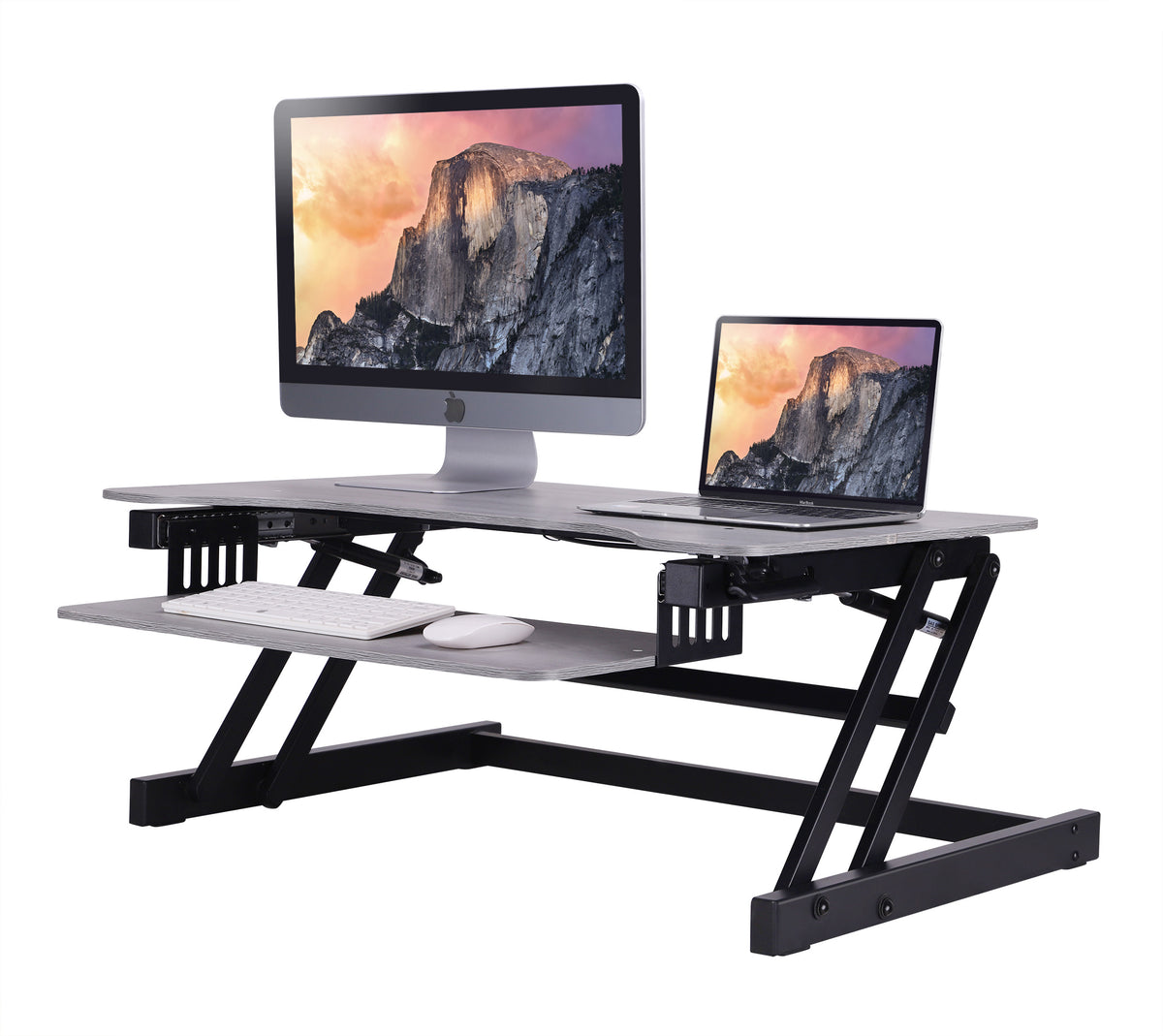 Rocelco 37.5" Adjustable Desk Riser Grey