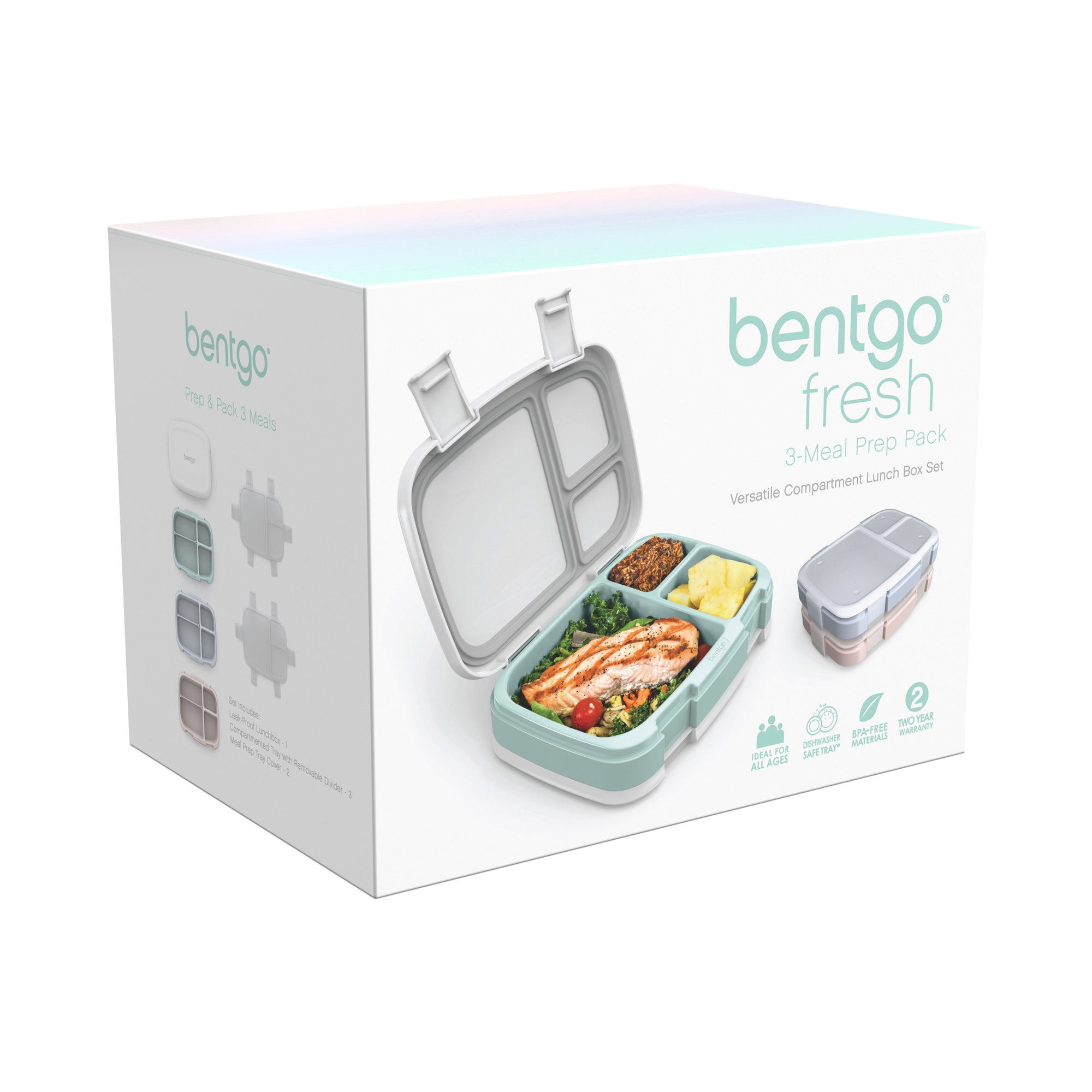 Bentgo Bento Fresh Lunch Box Set 3 Meal Prep Pack