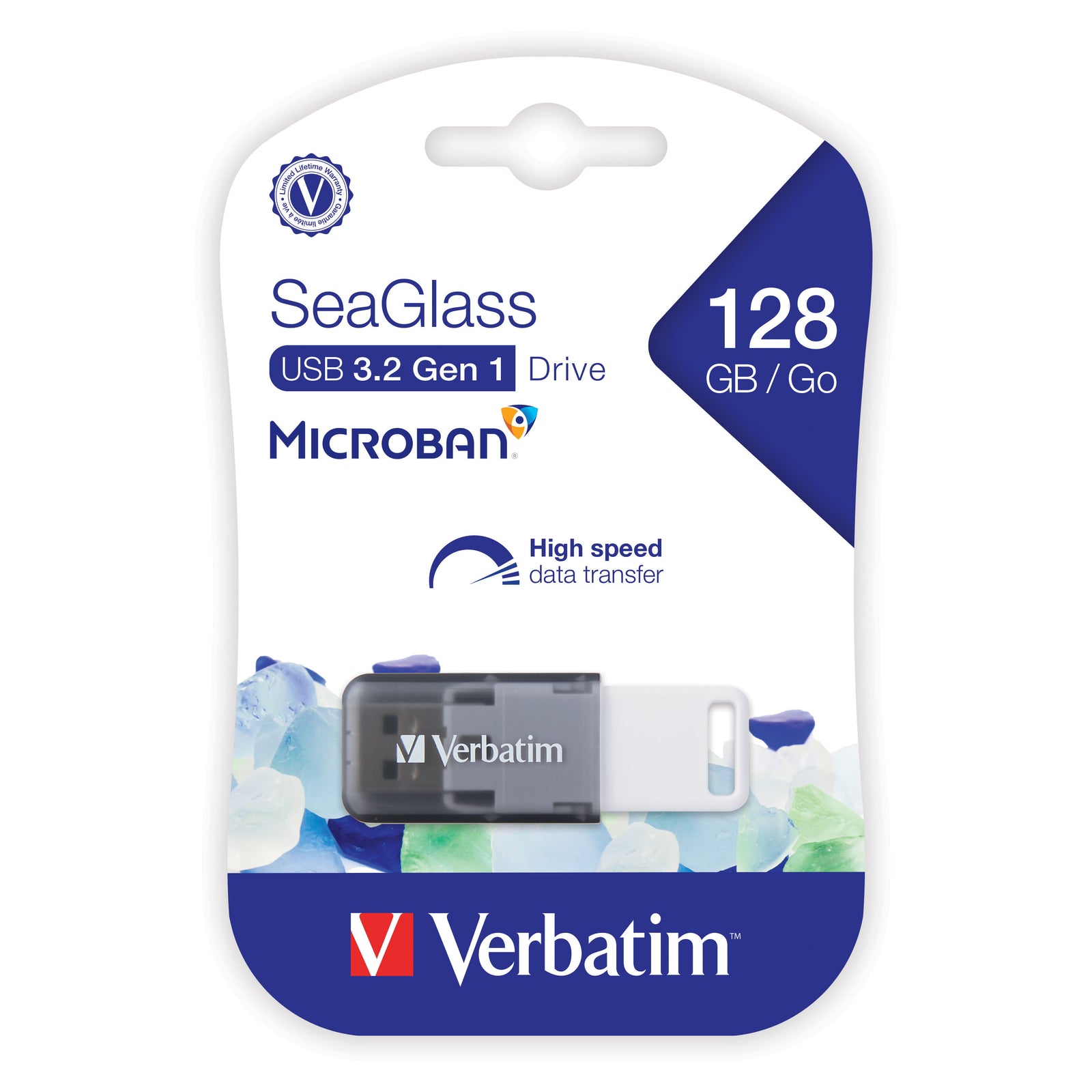 Verbatim Seaglass 128GB USB 3.2 Gen 1 Flash Drive