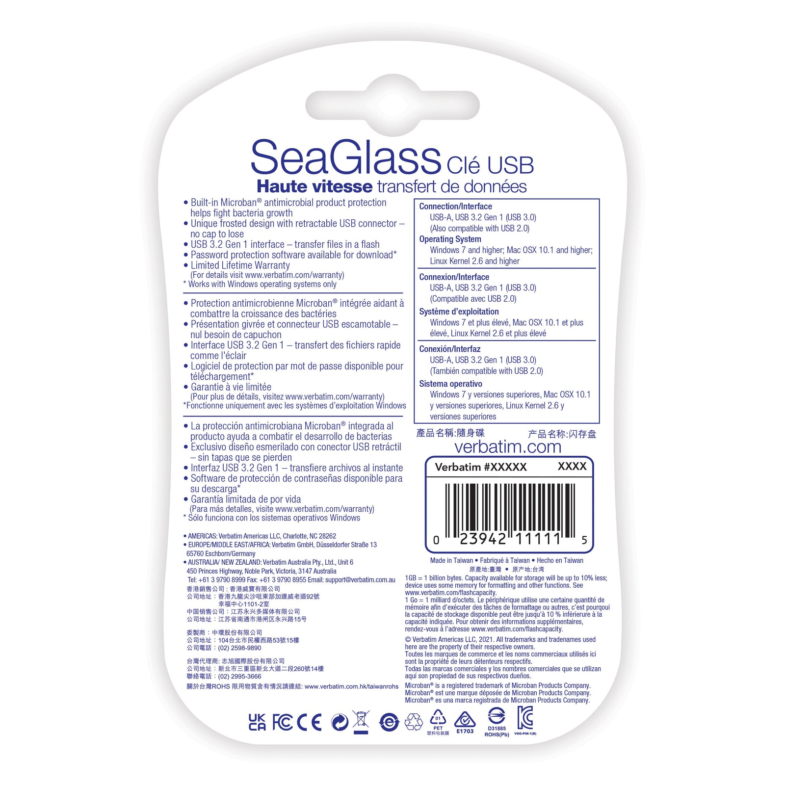 Verbatim Seaglass 32GB USB 3.2 Flash Drive 2 Pack