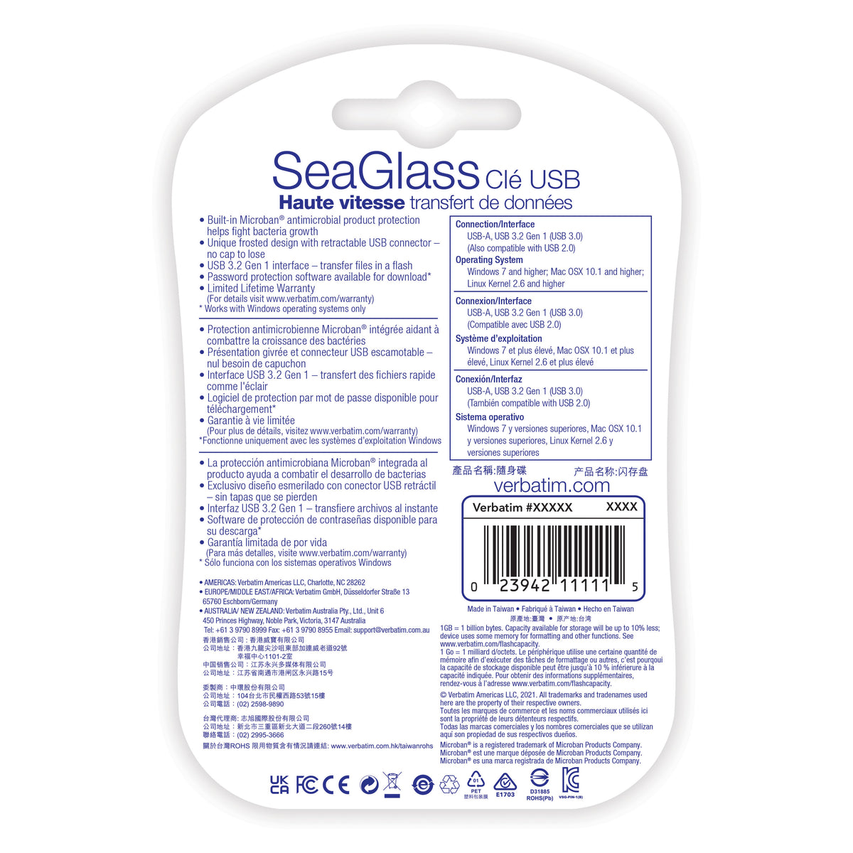 Verbatim Seaglass 32GB USB 3.2 Flash Drive 2 Pack
