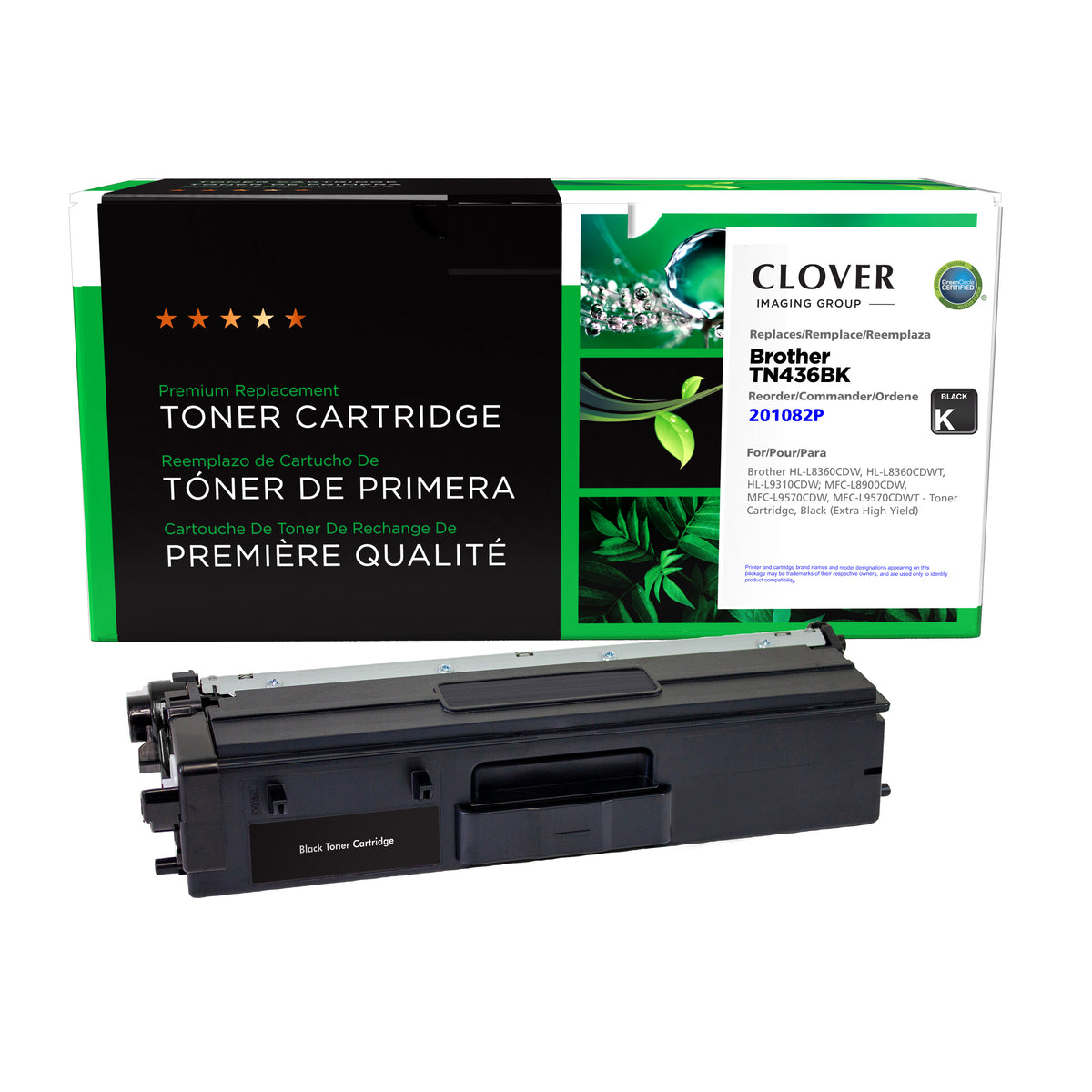 CIG Brother TN436BK Rebuilt Toner Cartridge Extra High Yield Black