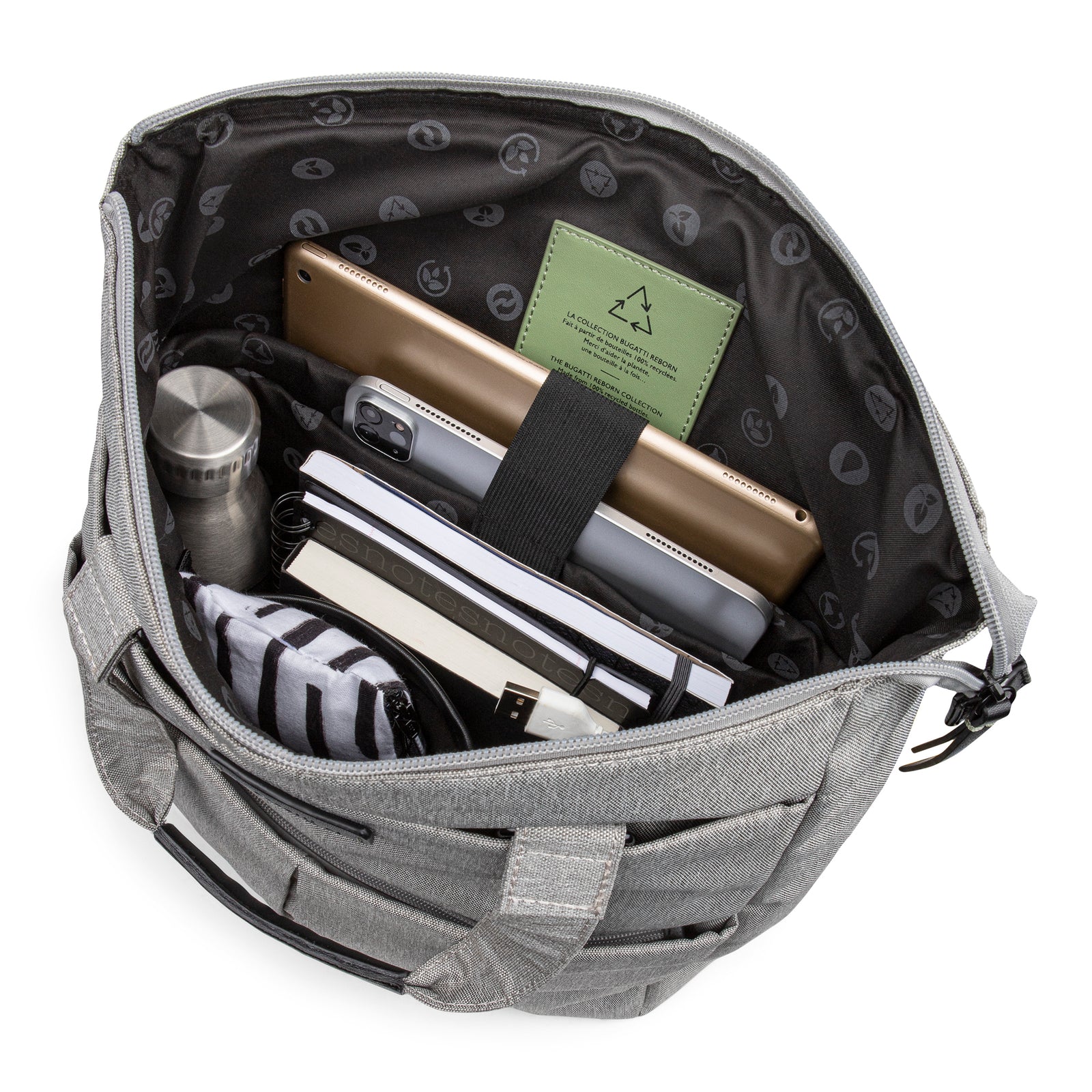 Bugatti Reborn Collection 2 in 1 Tote Bag Grey