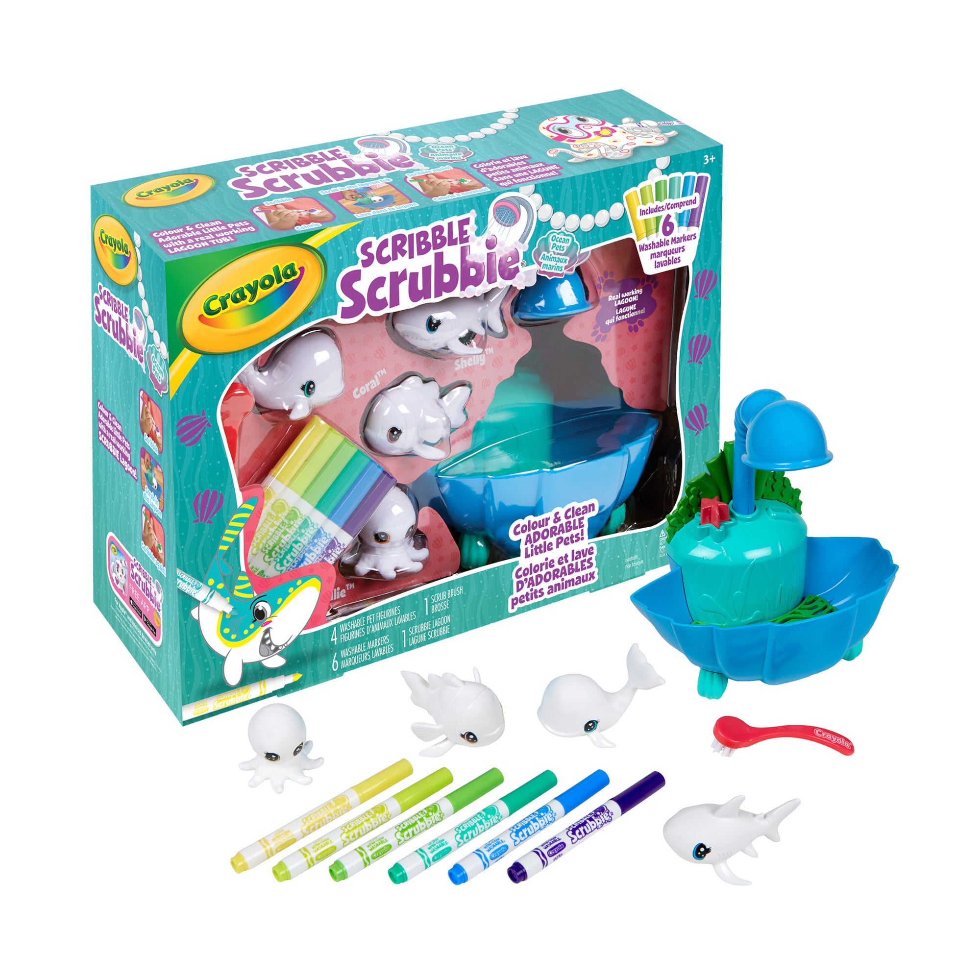 Crayola Scribble Scrubbie Ocean Pets: Lagoon Tub Set