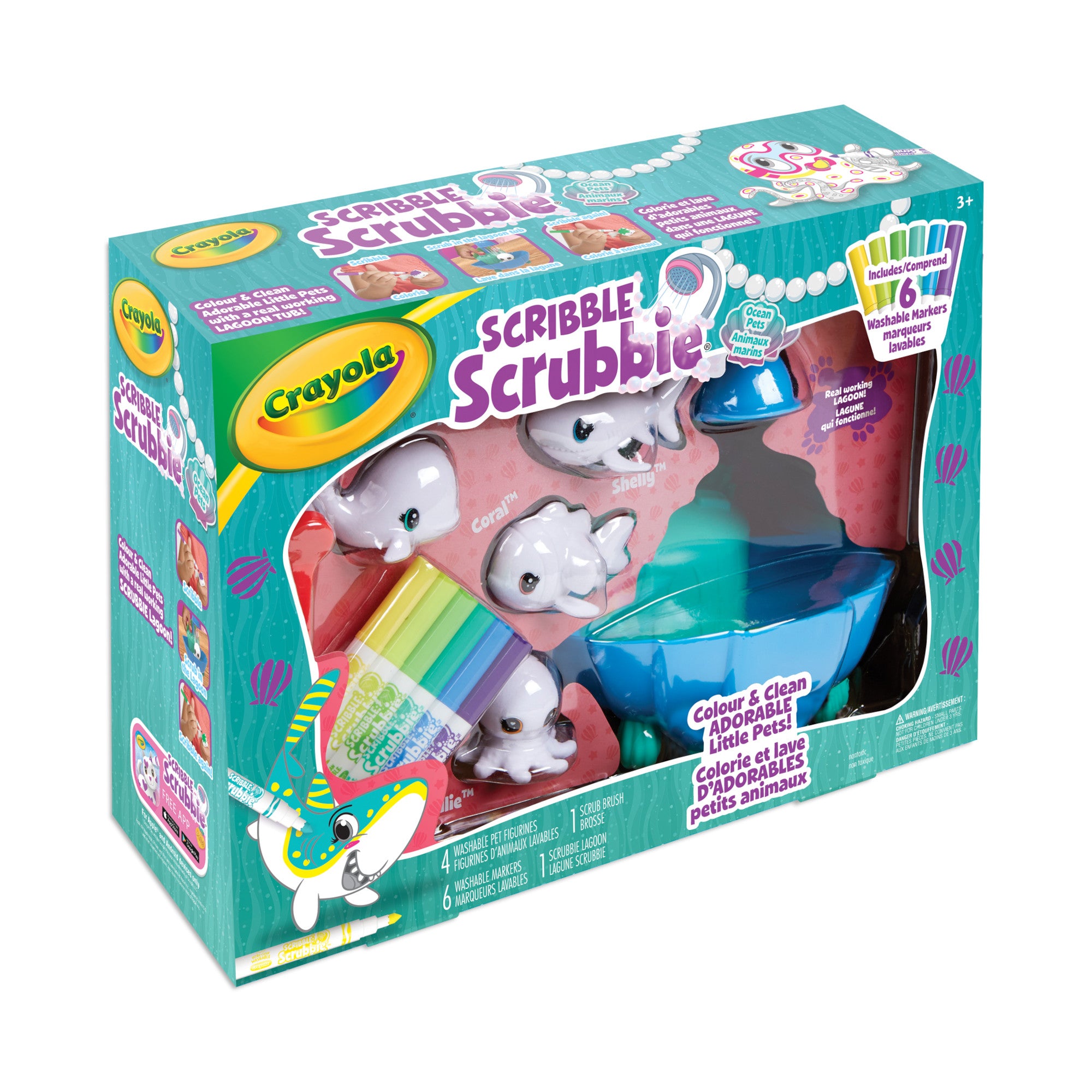 Crayola Scribble Scrubbie Ocean Pets: Lagoon Tub Set