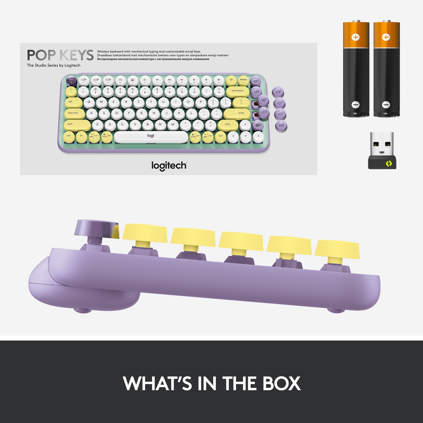 Logitech POP Keys Wireless Mechanical Keyboard 920-010708 Daydream Mint
