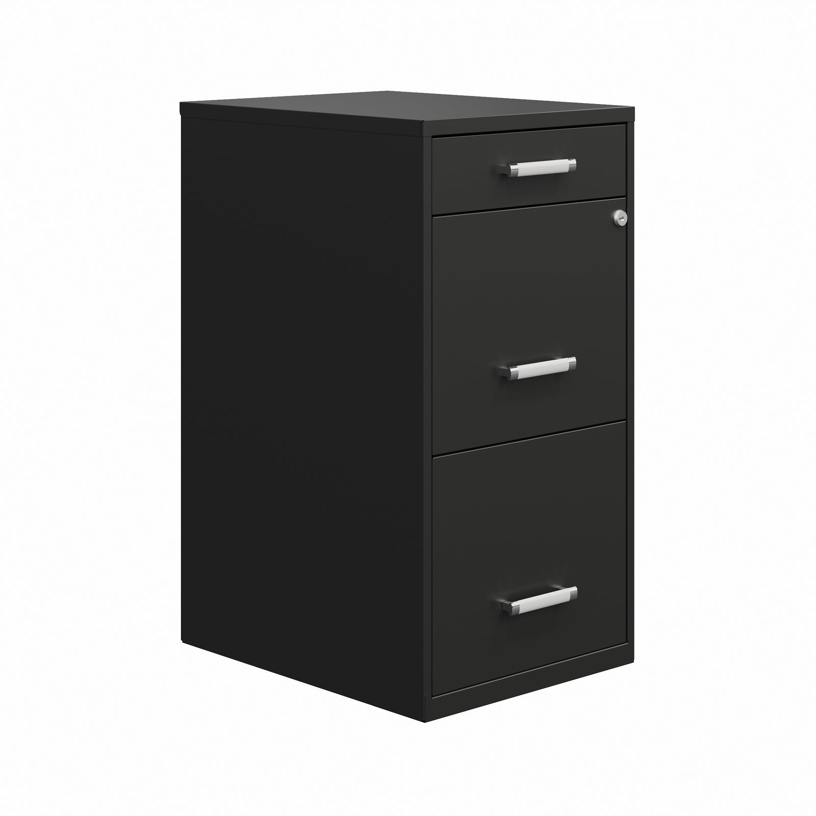 Hirsh Three Drawer Metal Organizer File Cabinet Black