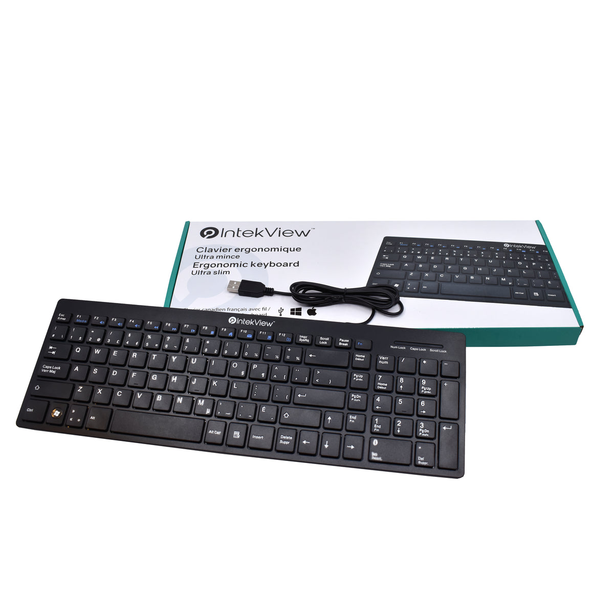 Intekview K730CFW Wired Keyboard Canadian French