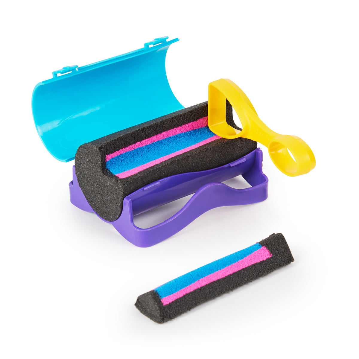 Kinetic Sand Slice N’ Surprise Set Black, Pink and Blue Sand