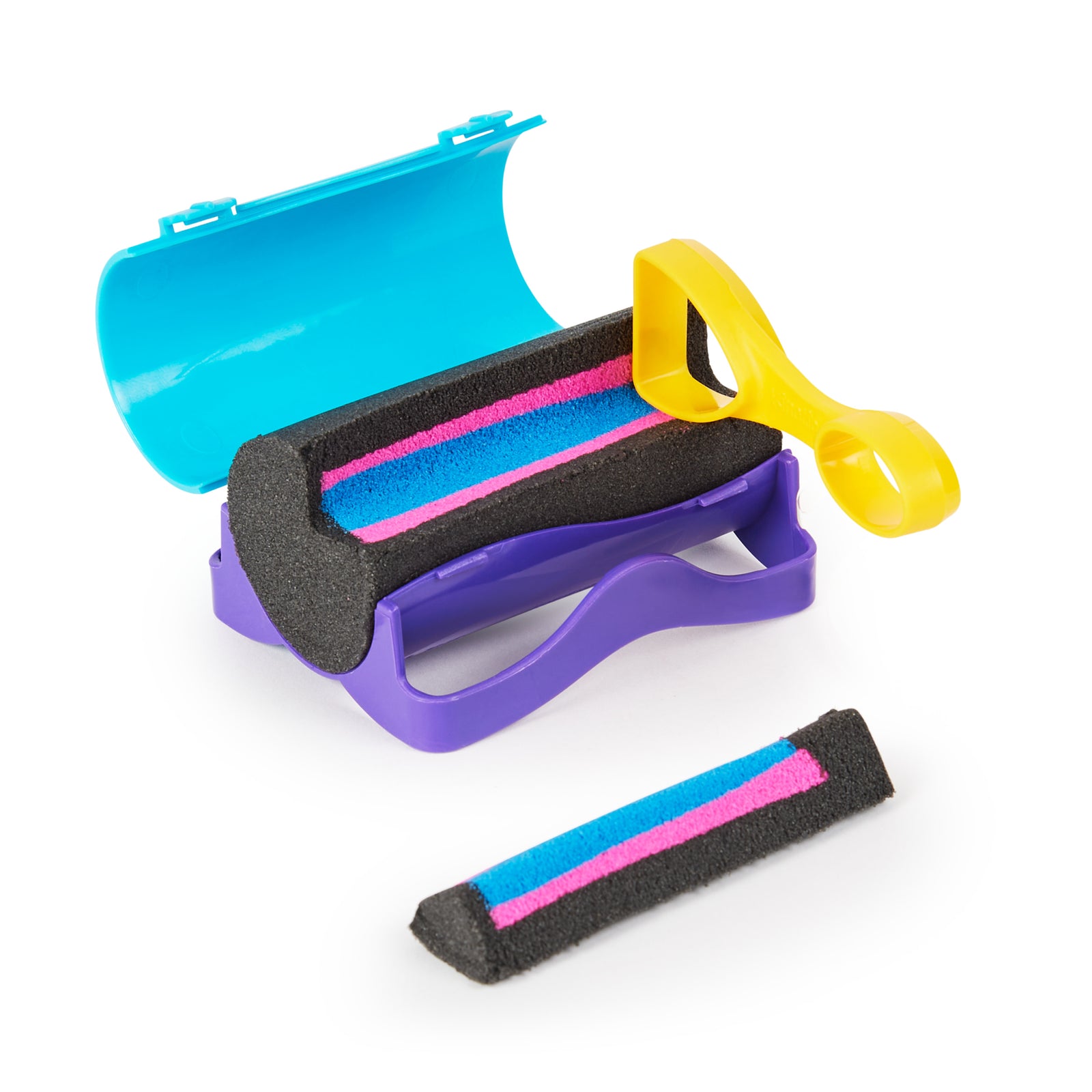 Kinetic Sand Slice N’ Surprise Set Black, Pink and Blue Sand