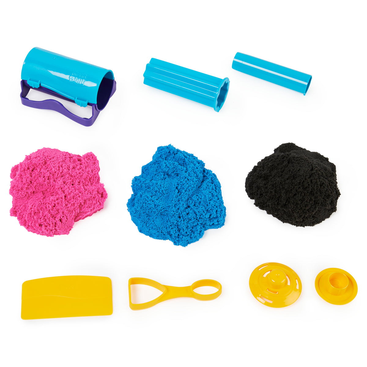 Kinetic Sand Slice N’ Surprise Set Black, Pink and Blue Sand