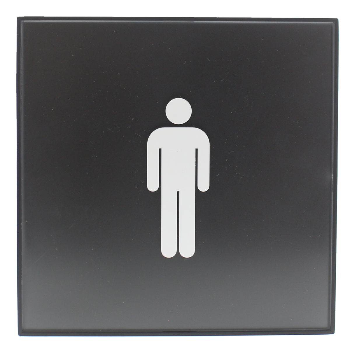 Headline Sign Premier MEN Restroom Sign - 8&quot; H x 8&quot; L - Black