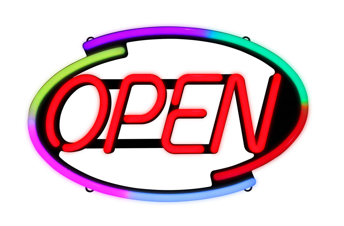 Pro-Lite "Open" Bold Led Sign  Assorted Colours