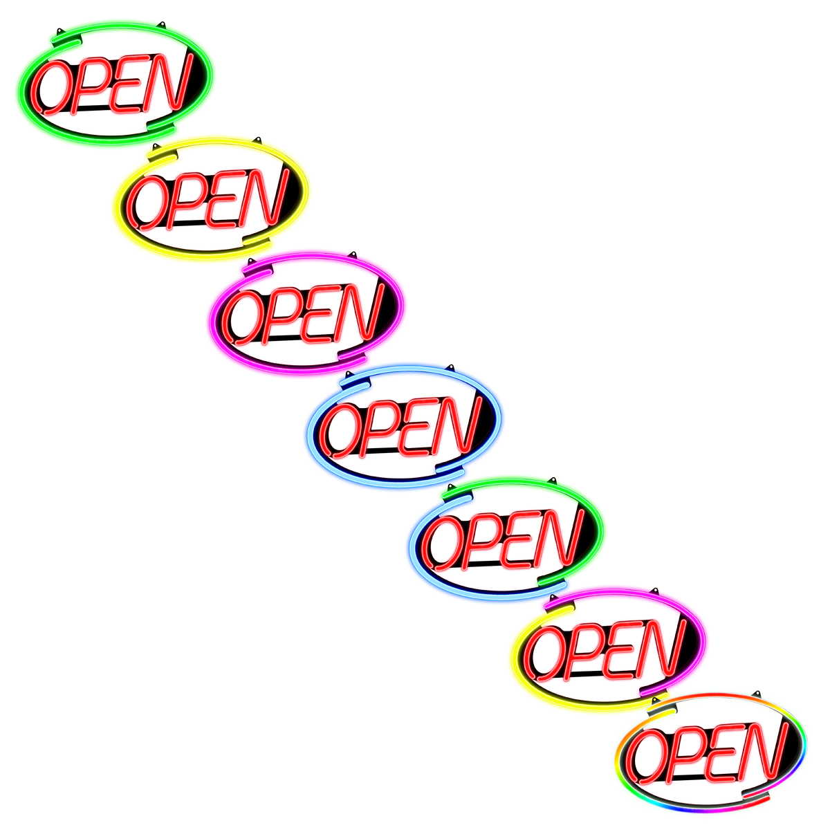 Pro-Lite "Open" Bold Led Sign  Assorted Colours