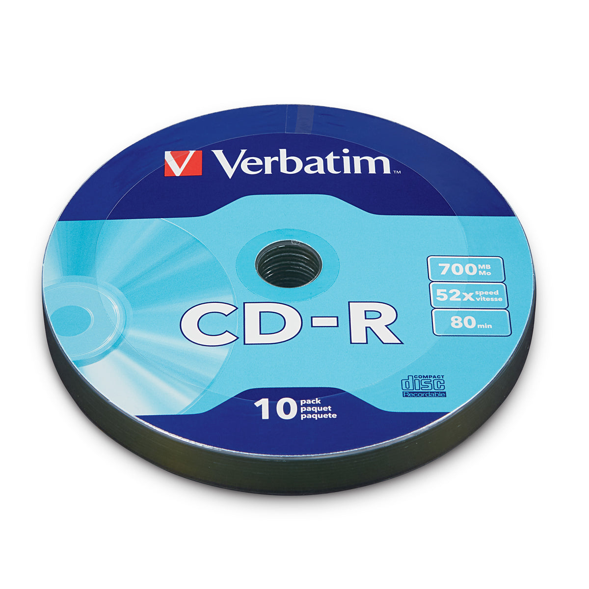 Verbatim CD-R 700MB 52X with Branded Surface 10 Pack