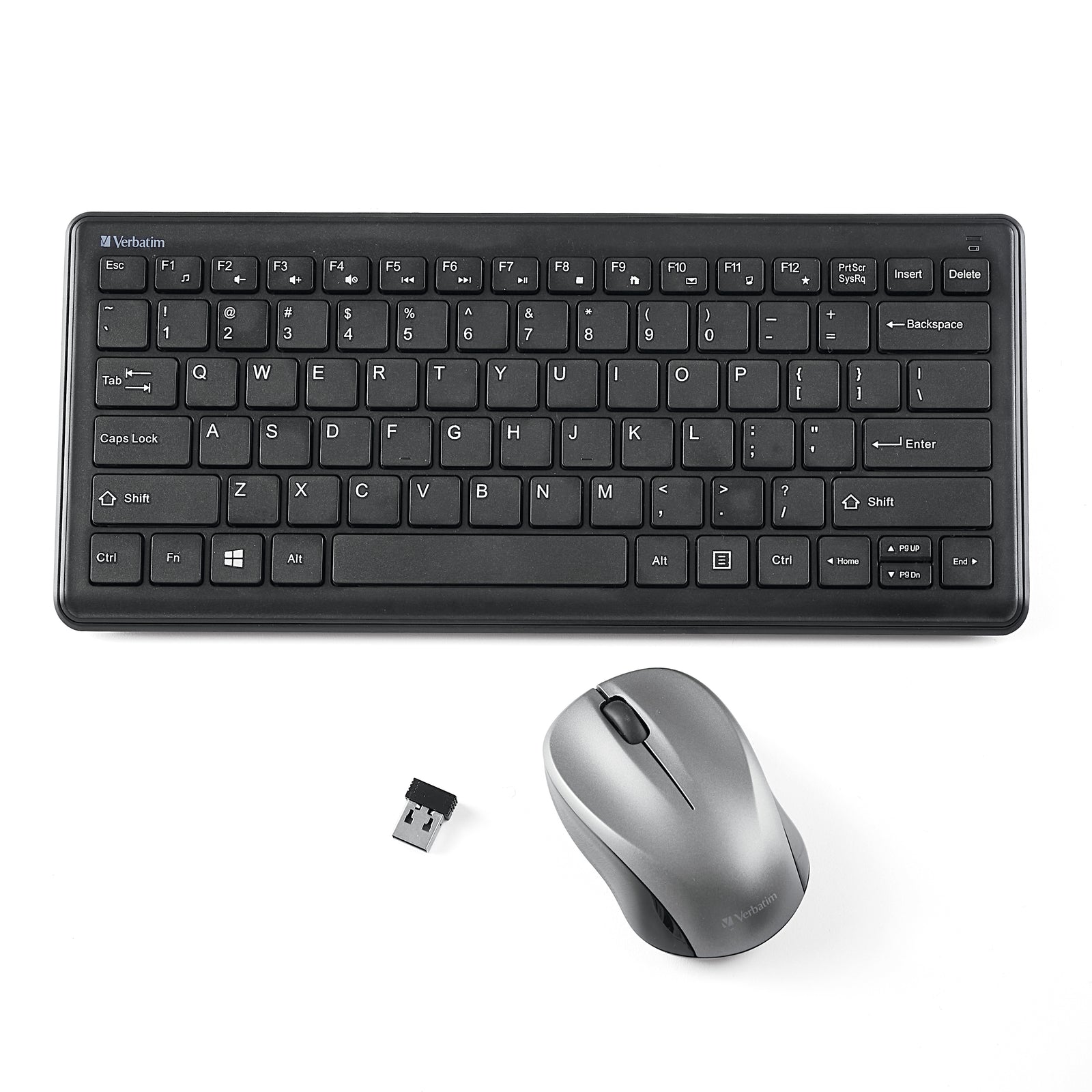 Verbatim Silent Wireless Compact Black Keyboard and Mouse