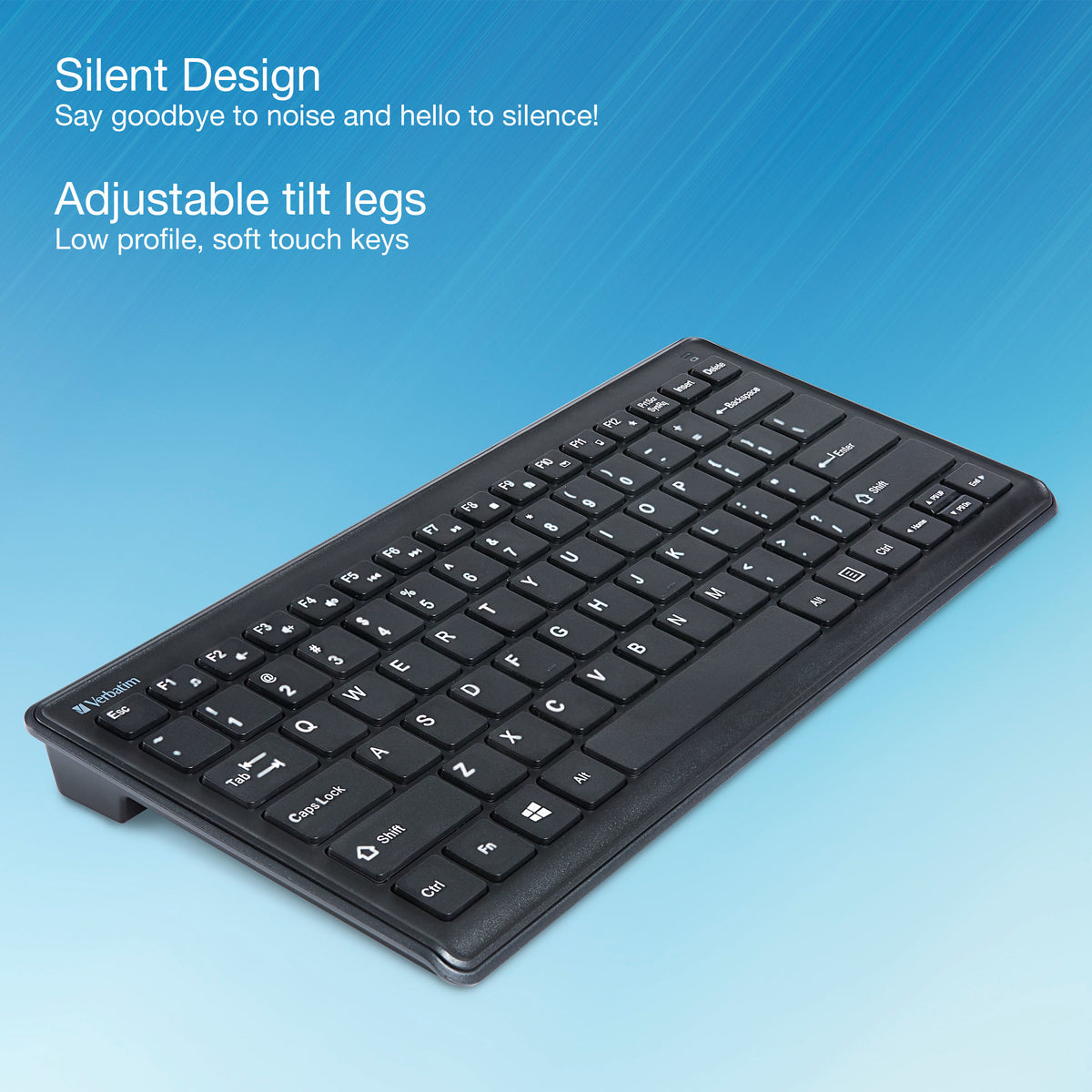 Verbatim Silent Wireless Compact Black Keyboard and Mouse