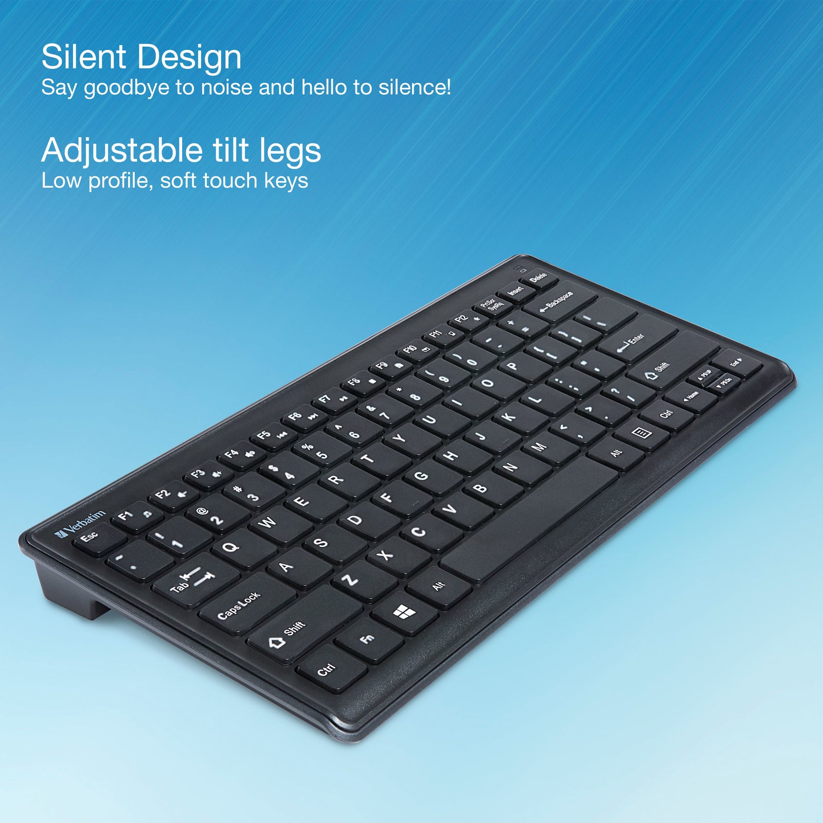 Verbatim Silent Wireless Compact Black Keyboard and Mouse